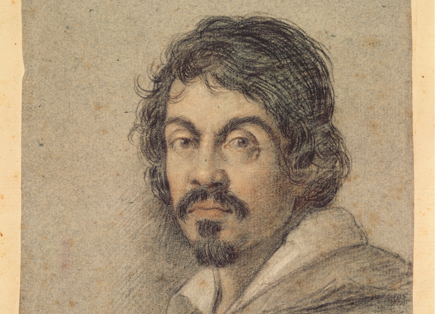 illustrated portrait of Caravaggio by Ottavio Leoni