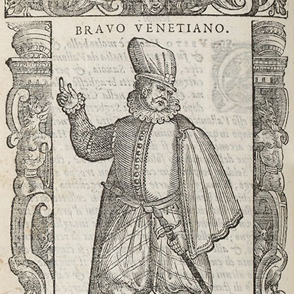 a woodcut of a bravo by Cesare Vecellio