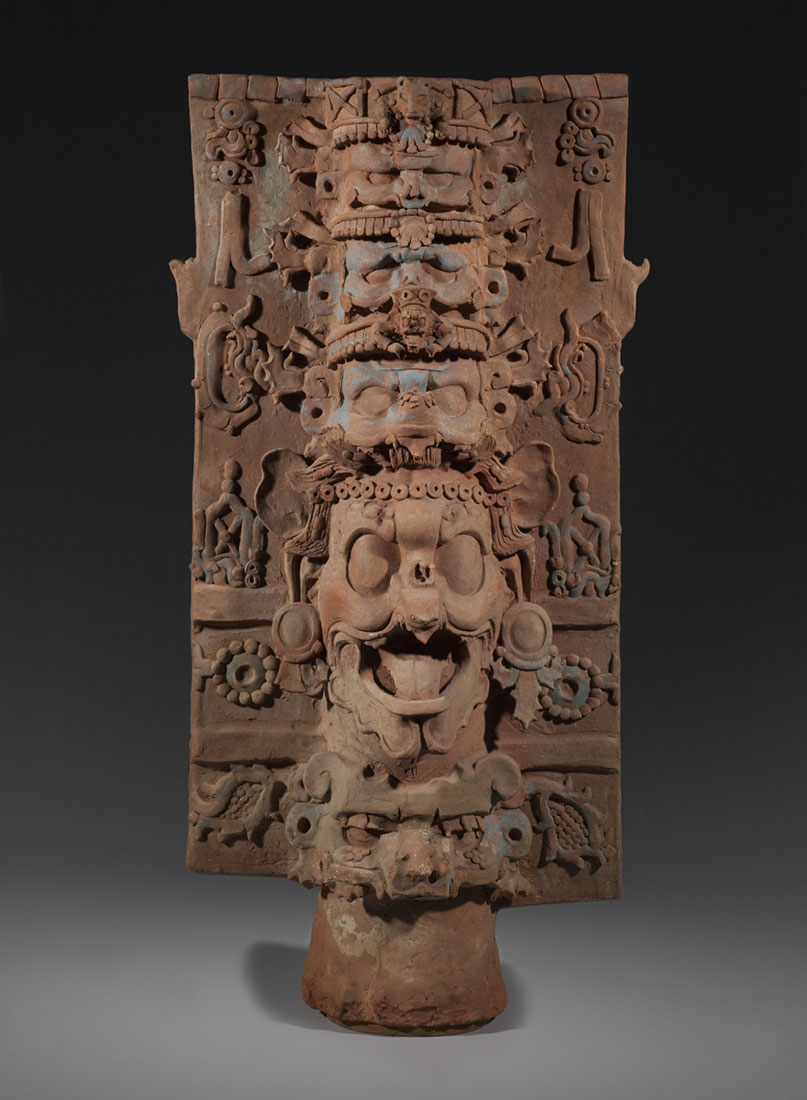 full view of Censer Stand with the Head of the Jaguar God of the Underworld