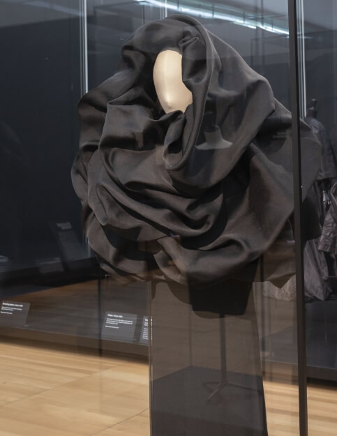 a photo of a piece in the Balenciaga in Black exhibition
