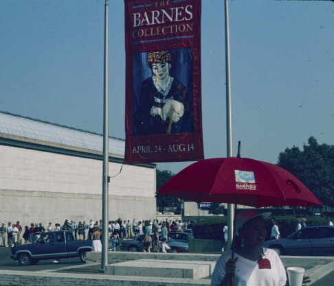 a banner promoting the Cézanne to Matisse: Great French Paintings from the Barnes Collection exhibition at the Kimbell in 1994