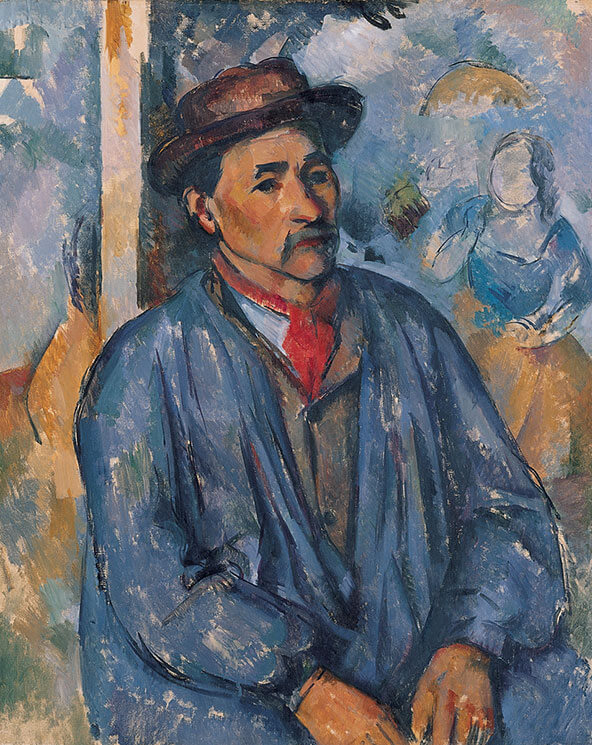 Paul Cézanne, Man in a Blue Smock, c. 1896–97, oil on canvas.