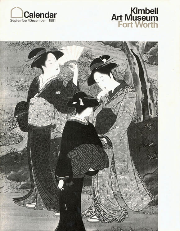 The cover of the first Kimbell Calendar magazine, published in September 1981