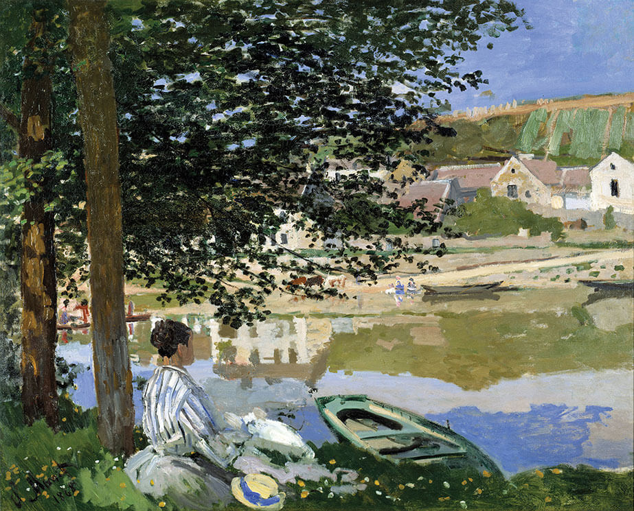 Claude Monet, On the Bank of the Seine, Bennecourt, 1868, oil on canvas. The Art Institute of Chicago. Potter Palmer Collection